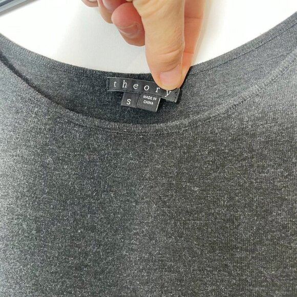 Theory Womens Pullover Wool Blend Long Sleeve Tunic Sweater Dress Black S Lined - Picture 4 of 8